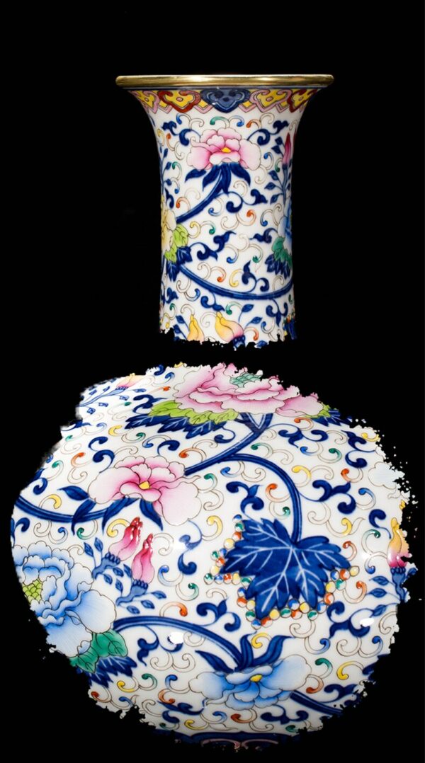 Hand Painted Antique Vase Jingdezhen Ceramic Bottle Decoration Living Room Blue and White Porcelain New Chinese Antique Shelf 4