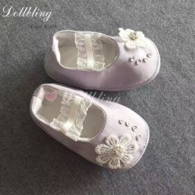 Lavender Suger Christmas Outfit Match Bling Baby Shoes Victorian Etsylush Elegance Christening Birthday Satin Infant Shoes 3