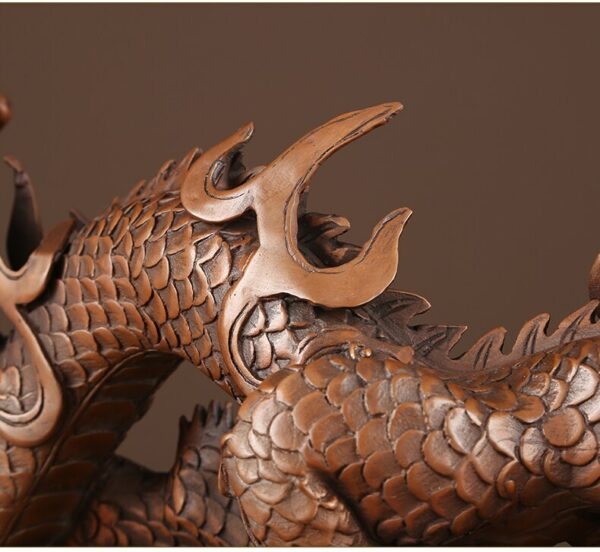 Red Copper Dragon Decoration Home Decorations Living Room Office Copper Crafts Decoration 6