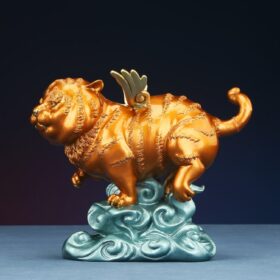 Colorful Copper Tiger Decoration Tiger Year New Chinese Style Home Decoration Living Room Office Gift 1
