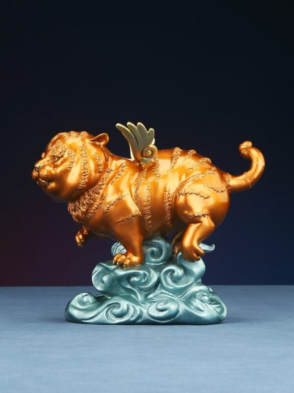 Colorful Copper Tiger Decoration Tiger Year New Chinese Style Home Decoration Living Room Office Gift 1