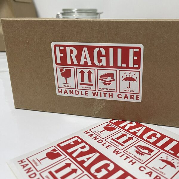 Fragile Shipping Stickers Adhesive Warning Labels Stickers for Small Business Office Home Moving Shipping Label Stickers 5