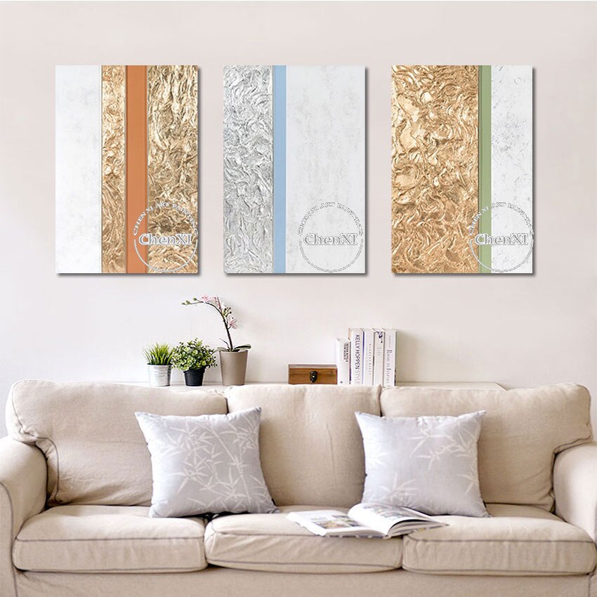Abstract 3PCS Oil Painting On Canvas Handmade Mural Modern Wall Art Picture Office Home Large Decoration Paintings Frameless 5