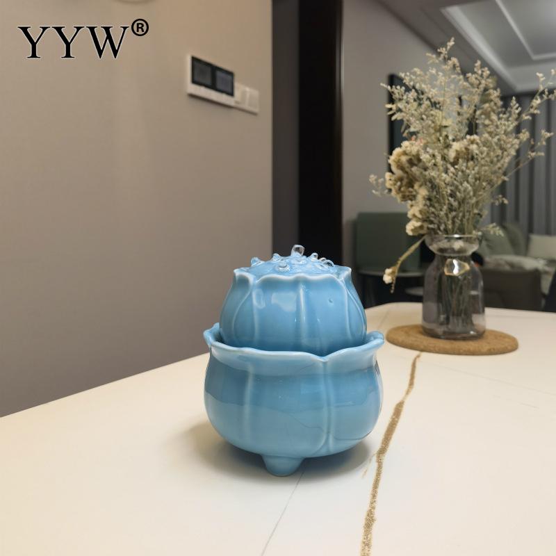 Fountain Flowing Water Decoration Ceramic For Lucky Living Room Or Office Desktop Ornament Fresh Mini Humidifier Creative Gift 3