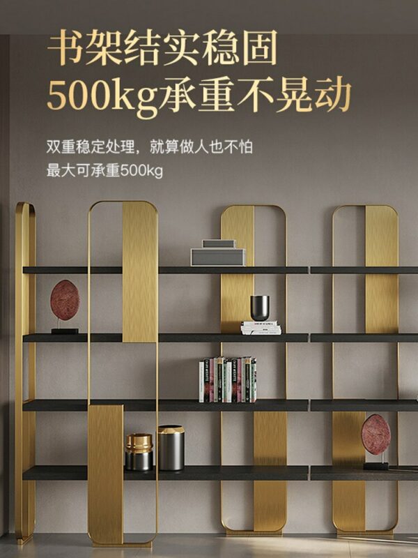 Creative online red bookshelf, simple to floor, living room, display shelf, office, iron partition, shelf, light and luxurious 4