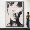 100% Handmade Abstract Men Face Portrait Oil Painting Large Size Wall Art Modern Office Wall Canvas Home Decoration Gift 1