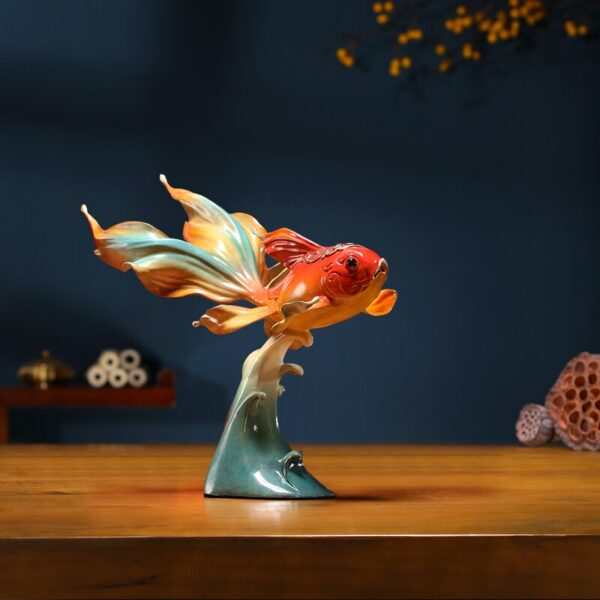 Goldfish Copper Ornaments Living Room Prosperous Crafts Office Decorations Artwork Opening-up Housewarming Gifts 2