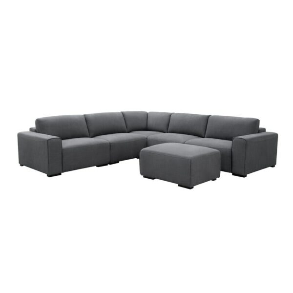 Living Room Home Office Furniture Set L Shape Linen Upholstery Fabric Sofa 32"H x 121"W x 121"D 2