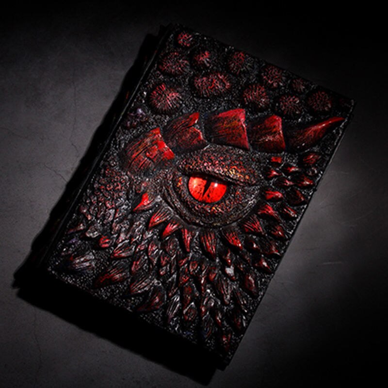 A5 Evil Dragon Retro 3D Three-dimensional Relief Notebook Business Meeting Student DIY Painting Hand Account Stationery Gift 3