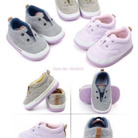 DHL 100pair Canvas Classic Sports Sneakers Newborn Baby Boys Girls First Walkers Infant Toddler Soft Sole Anti-slip Baby Shoes 5