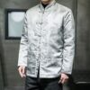 Autumn and Winter Men's Retro Cotton Coat Tang Suit Hanfu Chinese Style Plate Buckle Oriental Bomber Jacket Large Size 1