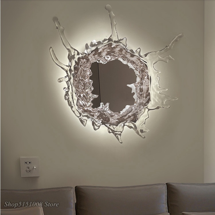 Stainless Steel Water Drop Mirror Wall Light 2022New Design LED Wall Lamp Bathroom Vanity Wall Lamps Hallway Decor Lighting 3