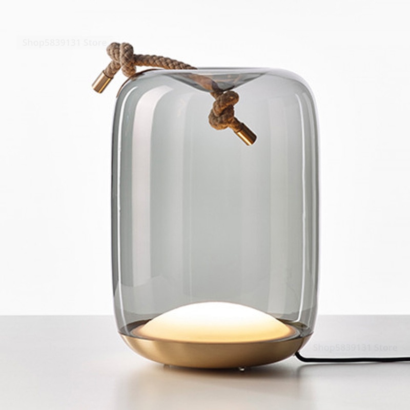 Nordic Designer Glass Art Table Lamps for Bedroom Lamp LED Bedside Stand Desk Light Modern Lighting Fixture Home Decor Luminaria 1