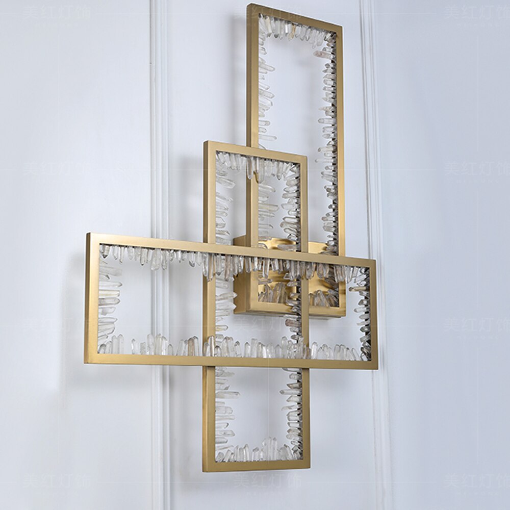 Creative Design LIving Room Crystal Wall Lights Modern Gold Bedroom Sconce AC110V 220V 5