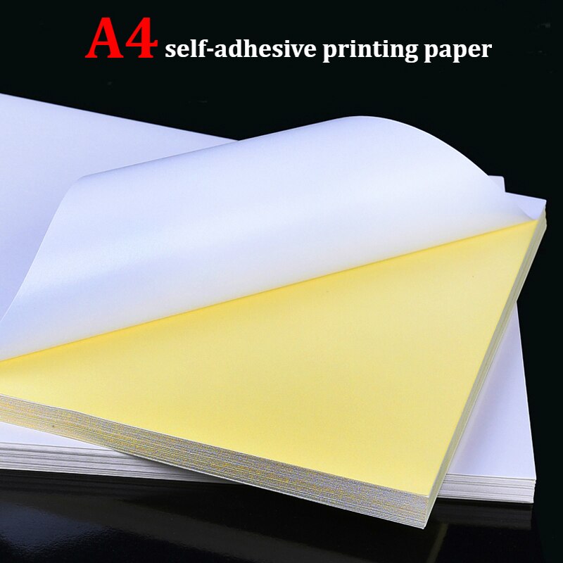 100pcs A4 Printing Paper Laser Inkjet Printer Blank Adhesive Craft Paper Sticker Label Matte Surface Paper Sheet Glossy Office 1