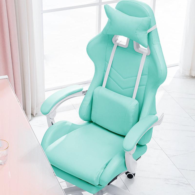 Gamer chair white girl comfortable Gaming Chair Pink Girl Computer Chair Student learning Home Anchor Live Game Chairs bedroom 1