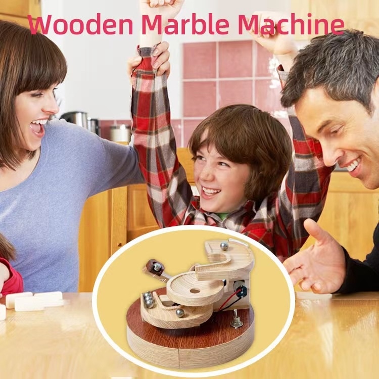 New Kinetic Art Perpetual Motion Machine Marble Machine Marble Machine Wooden Marble Machine Creative Miniature Home Decoration 5