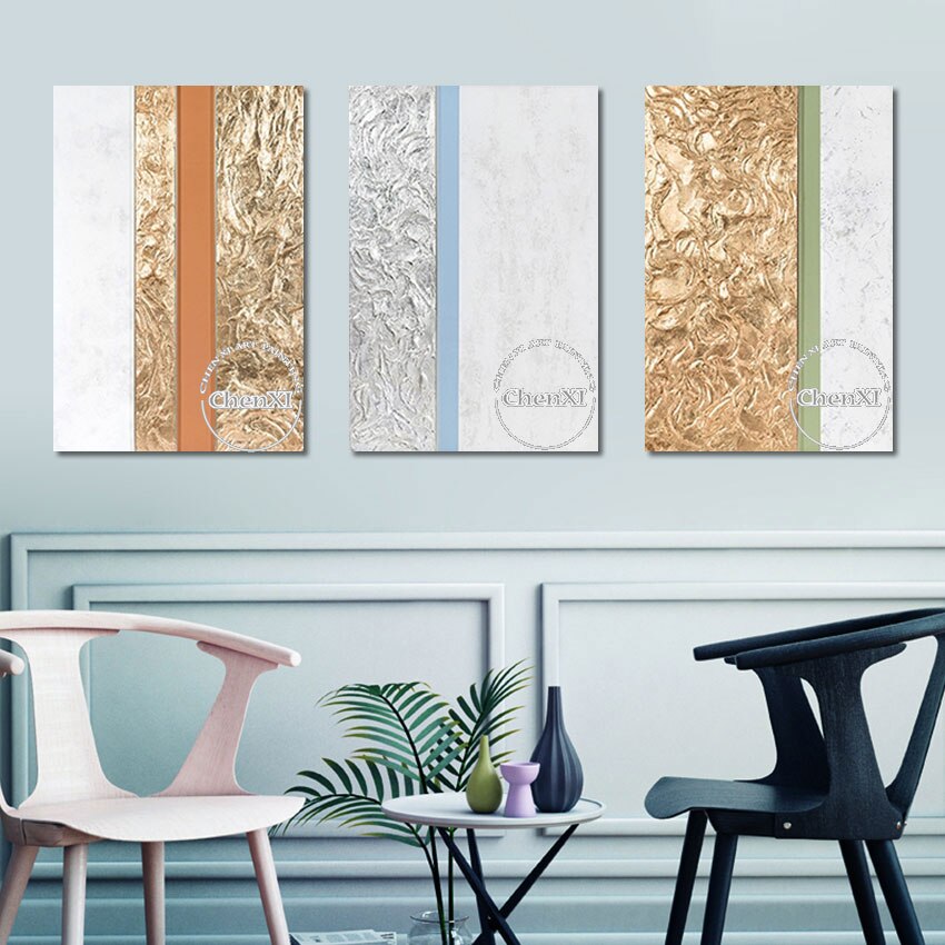Abstract 3PCS Oil Painting On Canvas Handmade Mural Modern Wall Art Picture Office Home Large Decoration Paintings Frameless 3