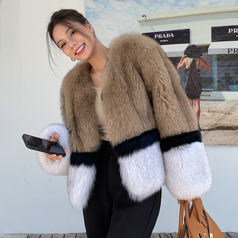 2022 New Arrivals Women Full Pelt Fox Fur Coats Lady Winter Warm Natural Fur Jackets Female Clothing S4894 1