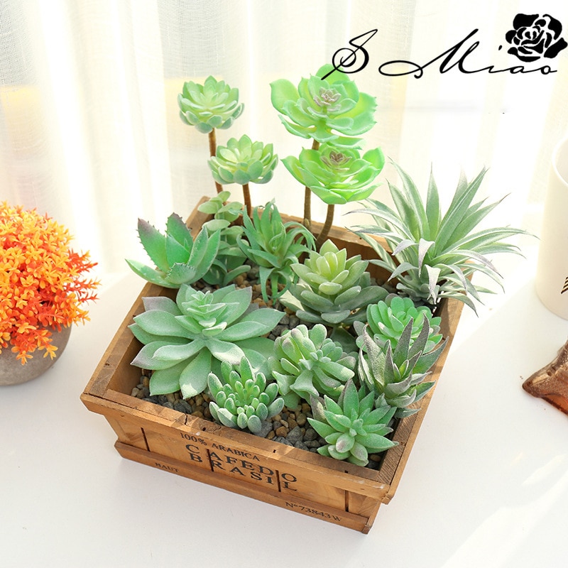 Artificial Succulent Plants Unpotted Decorative Fake Green Landscape Craft Suitable for Different Location In Home Office 3
