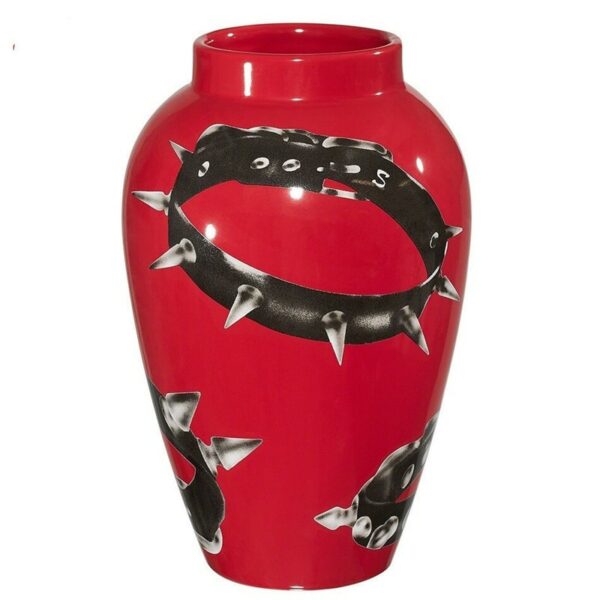 20FW Studied Collars Vase Punk Collar Ceramic Vase Luxury Brand Designer Speedy Hand Bag Vase Resin Flower Pot Home Decoration 2