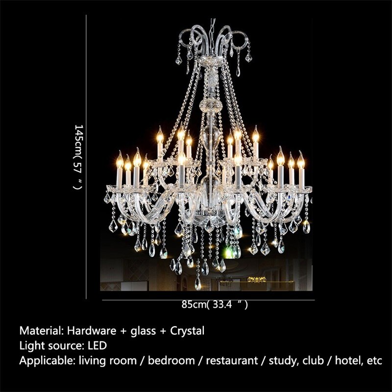OUTELA European Style Chandelier Lamps LED Candle Pendant Hanging Light Luxury Fixtures for Home Decor Villa Hall 6
