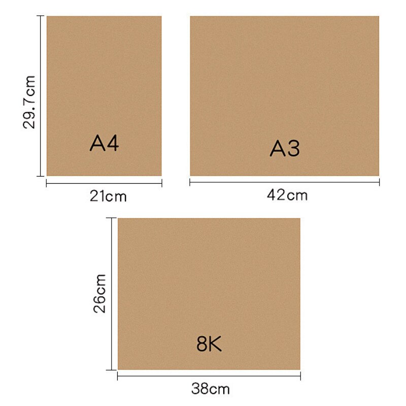 50/100 sheets / packet A3 matte kraft paper for self-adhesive laser inkjet printer Copier office color label carton label 5