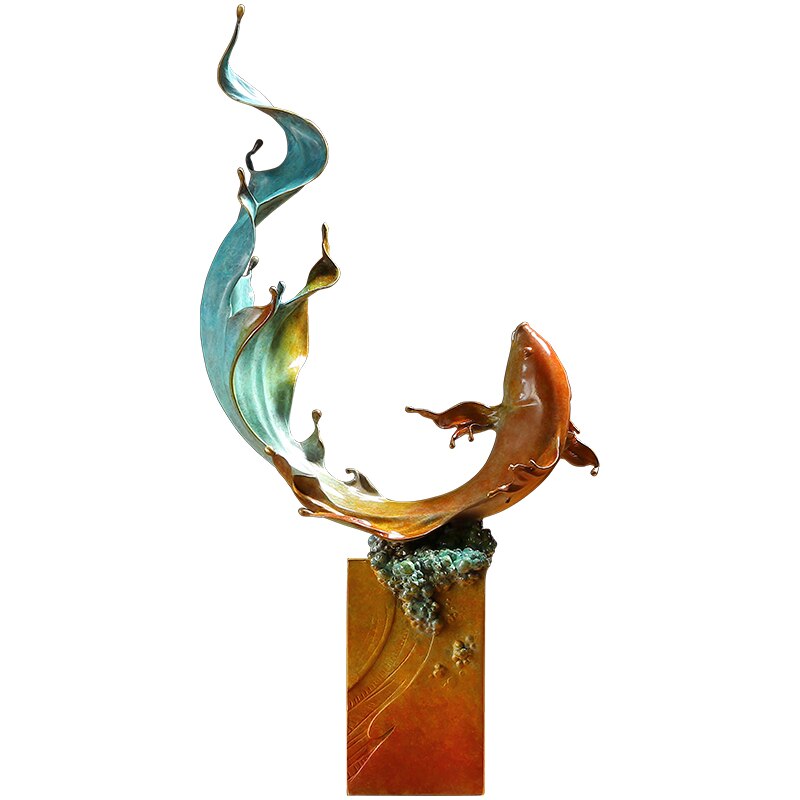 Pure Copper Fish Ornaments Living Room and Tea Room Crafts like a Fish in Water Office Decorations Opening and Housewarming Gift 1