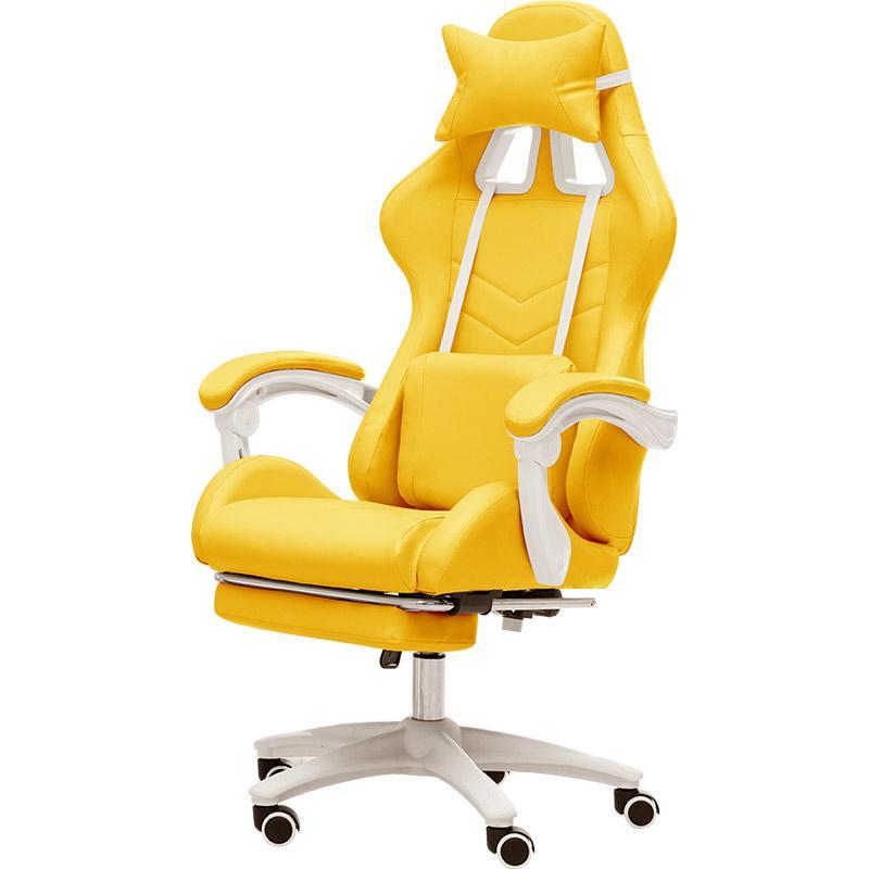 Gamer chair white girl comfortable Gaming Chair Pink Girl Computer Chair Student learning Home Anchor Live Game Chairs bedroom 4