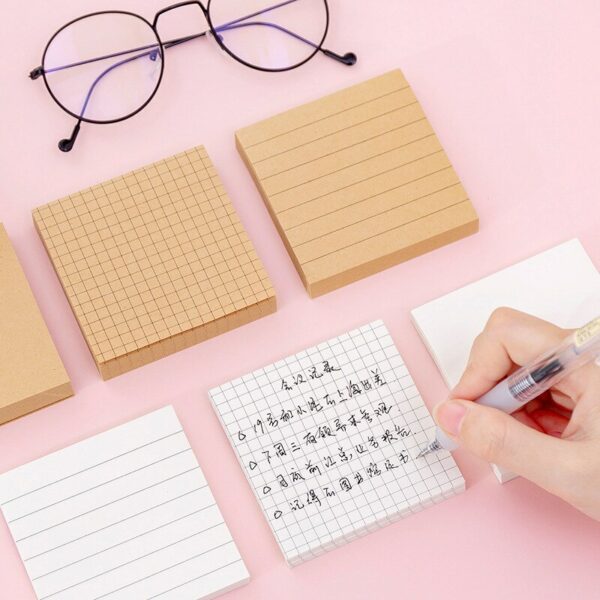 6 Pcs Creative Blank Horizontal Line Memo Pad Student Message Memo Pose Pasted Memo Paper N Times School Office Stationery 5