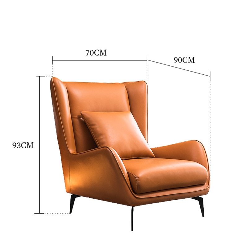 Luxury Microfiber Leather Sofa Chair Cosy Single Sofa Italian Minimalist Living Room Leisure Sofa Chair Simple Modern Sofa 6