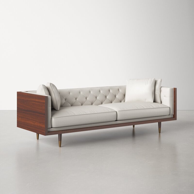 Modern Design Leather Sofa Living Room Office Decor Furniture Sofa 28"H x 86.5"W x 31.5"D 5