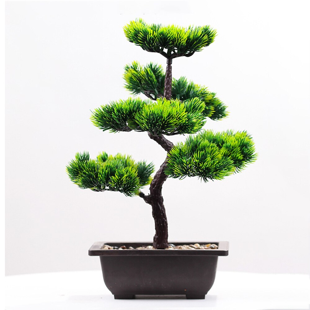 Artificial Plants Beauty Pine Faux Phoenix Pine Tree Potted Plant Lifelike Bonsai Office DIY Decorative Festival Gift Home Decor 3
