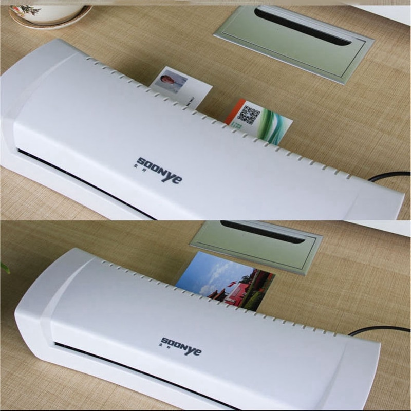Plastificadora Professional Thermal Office Hot And Cold Laminator Machine For A4 Document Photo Packaging Plastic Film Roll 4