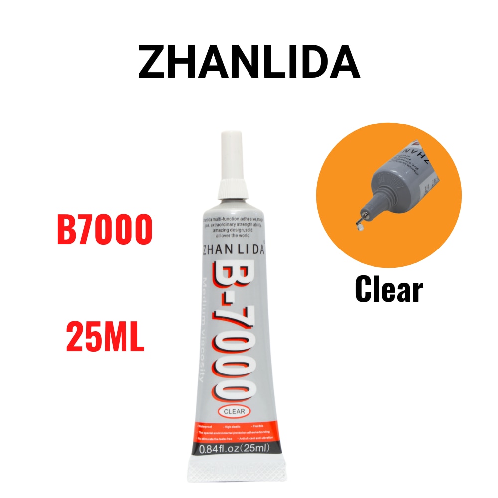 70PCS Zhanlida B7000 25ML Clear Contact Phone Frame Repair Adhesive Multipurpose DIY Jewelry Glue With Precision Applicator Tip 2