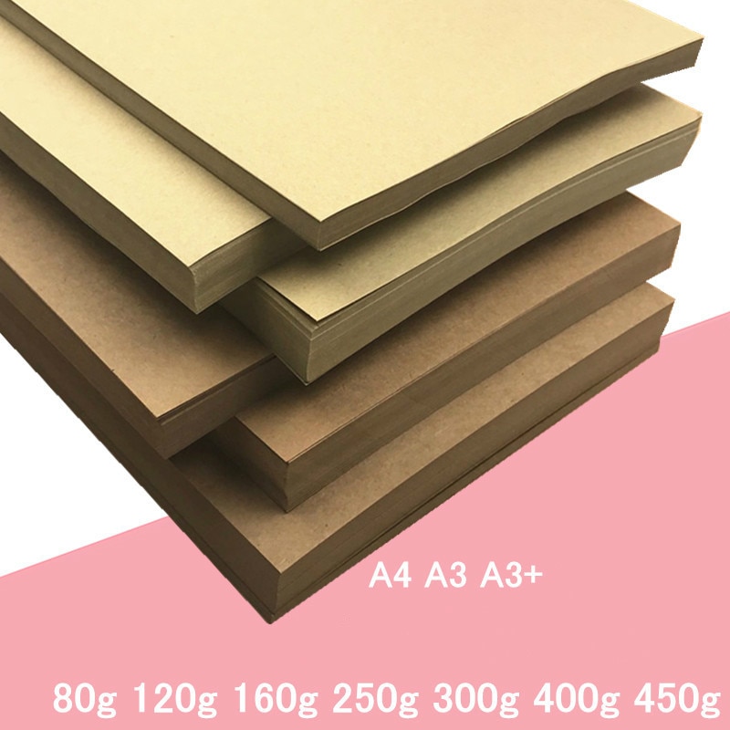50/100 sheets / packet A3 matte kraft paper for self-adhesive laser inkjet printer Copier office color label carton label 1