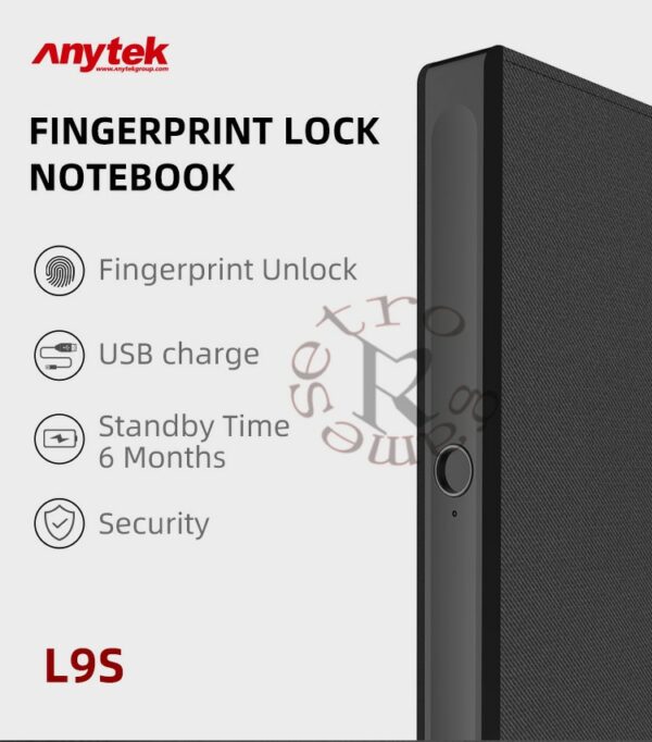 L9S Fingerprint Lock Multi Function Management Book Plan Notepad Agenda Business Meeting Notebook Planner Gel Pen Memo Pad 1