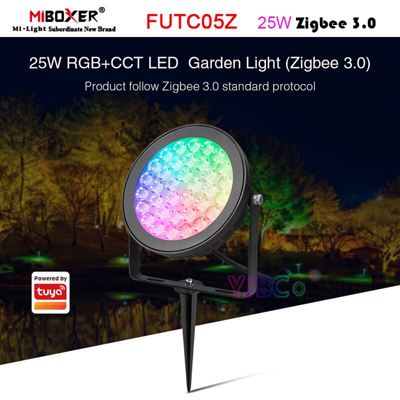 Miboxer 25W RGB+CCT LED Garden Light Waterproof IP66 Smart Lawn Lamp FUTC05Z Zigbee 3.0 Remote/ gateway Control Outdoor Lights 3