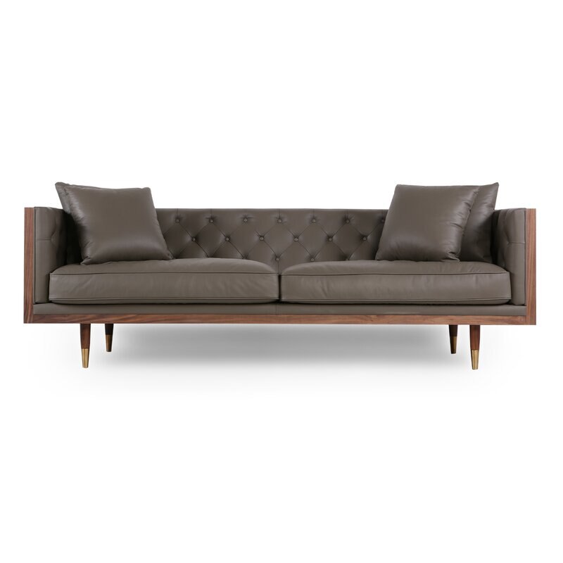 Modern Design Leather Sofa Living Room Office Decor Furniture Sofa 28"H x 86.5"W x 31.5"D 1