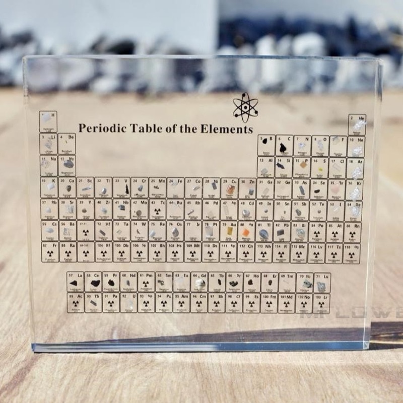Acrylic Periodic Table Of Elements With Real Samples Real Elements Kids Teaching School Display Chemical Element Home Decor 4