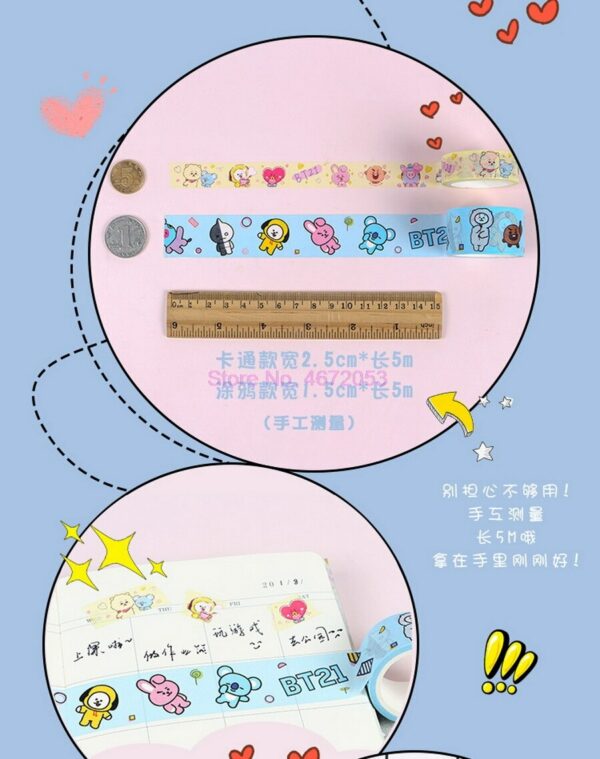 1000pcs Masking Washi Tape Decorative Adhesive Tape Decora Diy Scrapbooking Stickers Kawaii Label Stationery School Supplies 3