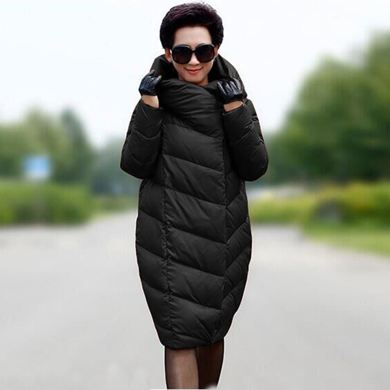 New big yards loose cocoon Women's down jacket black red brown navy blue Hot Products plus size coats 1