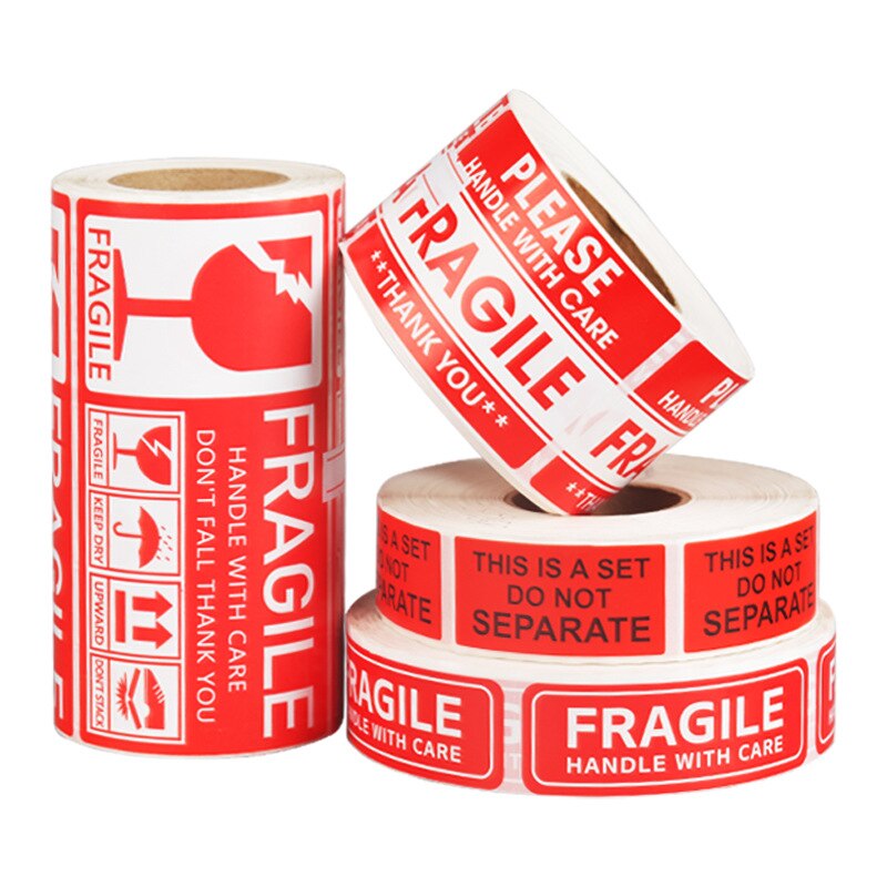 Fragile Shipping Stickers Adhesive Warning Labels Stickers for Small Business Office Home Moving Shipping Label Stickers 4