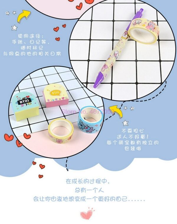 1000pcs Masking Washi Tape Decorative Adhesive Tape Decora Diy Scrapbooking Stickers Kawaii Label Stationery School Supplies 4