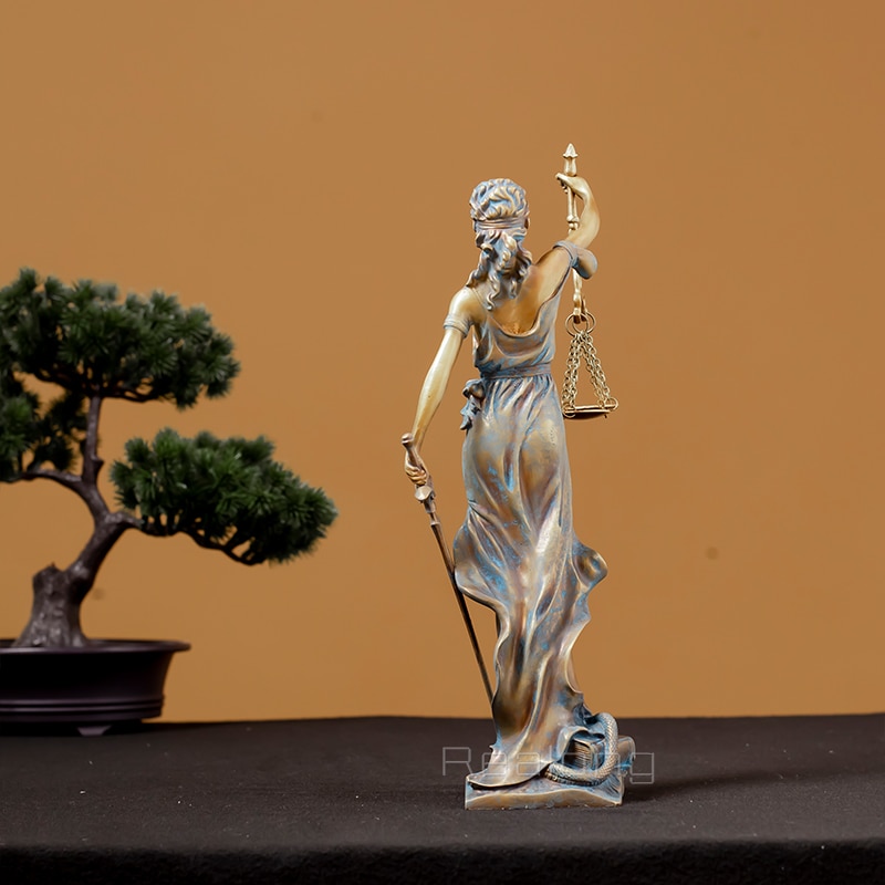 Lady Justice Statue Bronze Lady Justice Sculpture Ancient Greece Myth Lawyer Sculpture For Home Office Decor Ornament Gifts 6