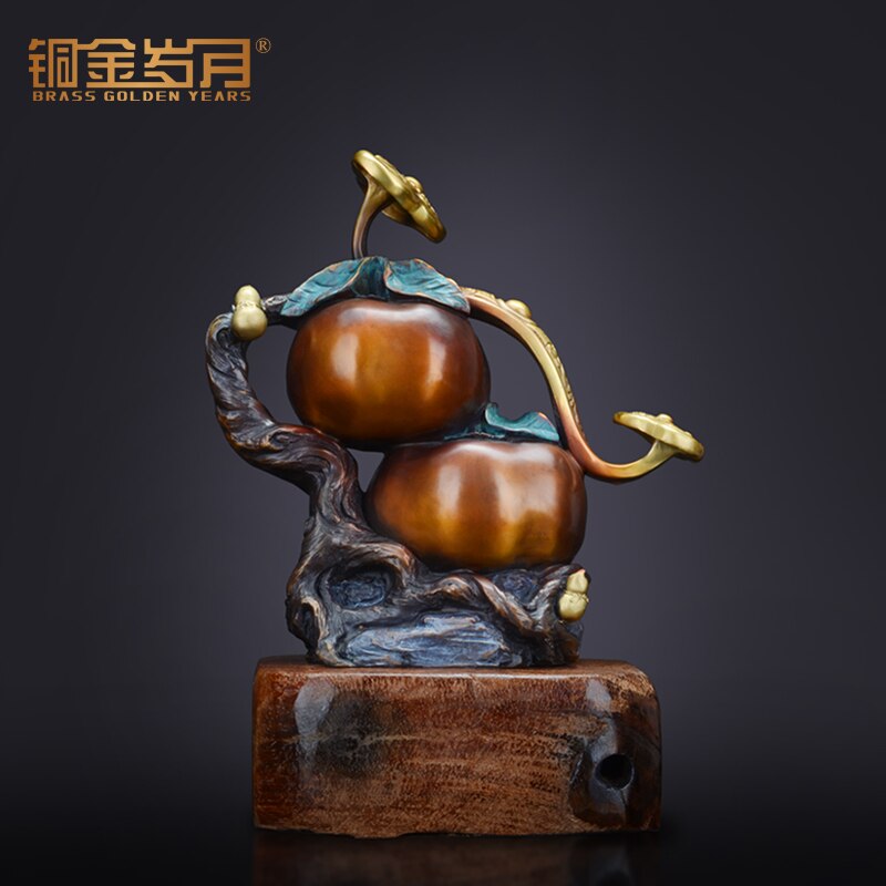 Brass Persimmon All the Best Crafts Decoration New Chinese Style Living Room TV Cabinet Home Ornament 1