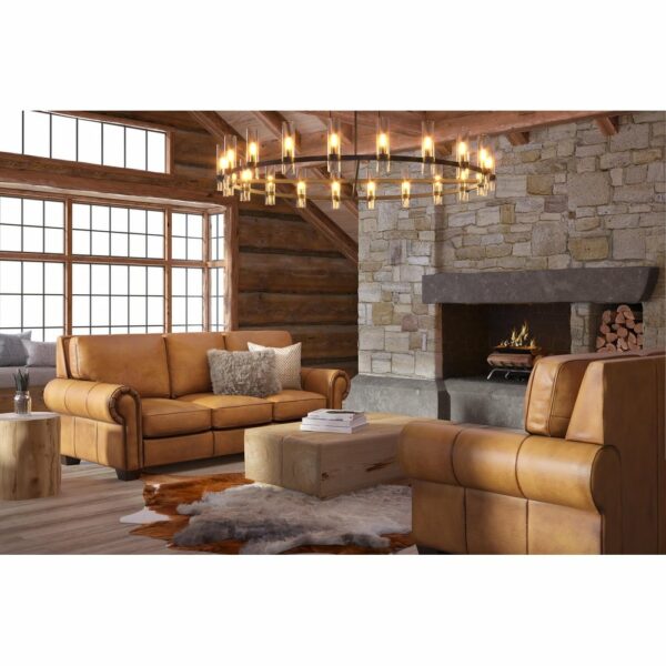 Modern Classic Gorgeous Sofa Living Room Home Sofa Top Grain Handmade Antique Soft Leather Traditional Sofa 92 "W x 40" D x 39 "H 2