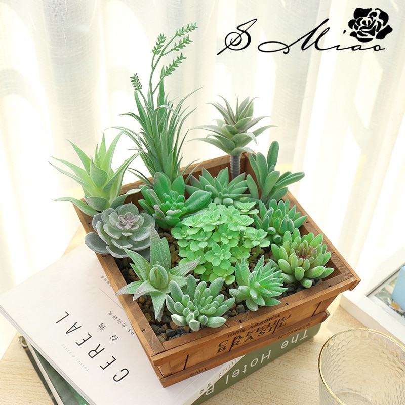 Artificial Succulent Plants Unpotted Decorative Fake Green Landscape Craft Suitable for Different Location In Home Office 5