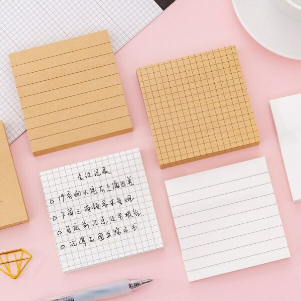 6 Pcs Creative Blank Horizontal Line Memo Pad Student Message Memo Pose Pasted Memo Paper N Times School Office Stationery 4
