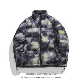 New Arrival Winter Collection Tie Dye Men Puffer Jacket Thick Warm Bomber Unisex Women Chic Coat High Streetwear Couple Parkas 1